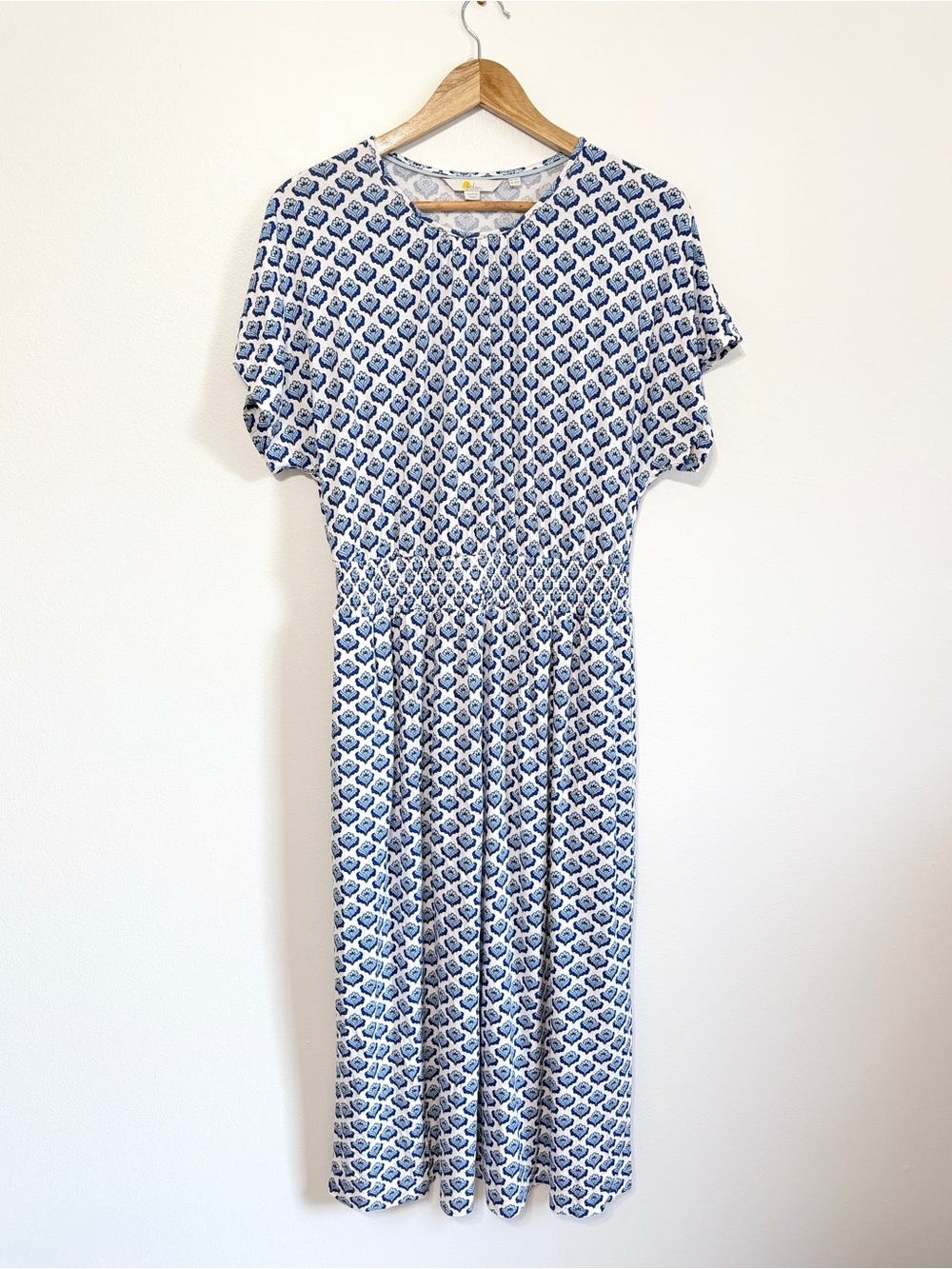 Boden Floral Jersey Midi Dress Size 10 Petite Octavia Summer Vacation Stretch